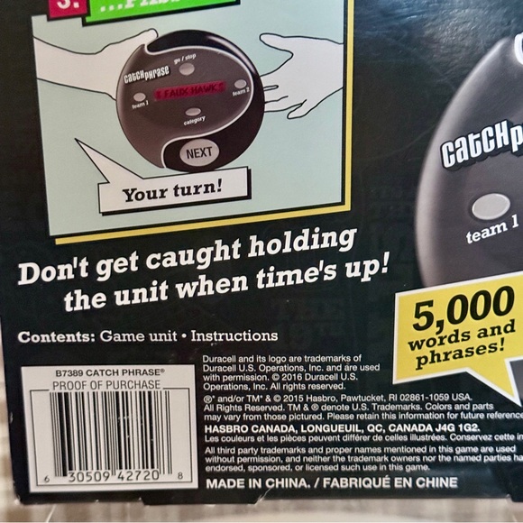 Hasbro Catch Phrase Electronic Game Fun Handheld Party Adults Teens and Kids - Picture 9 of 12